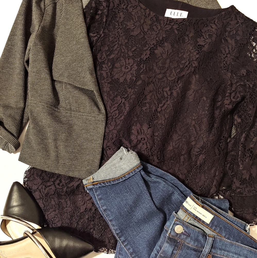 ELLE Lace Bell Sleeve top.